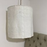 Old linen lampshade with monogram and fern by Henri Matisse