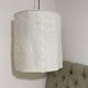 Old linen lampshade with monogram and fern by Henri Matisse