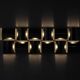 Contemporary wall light in stainless steel and metal.