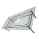 XL vintage coffee table in glass and chrome