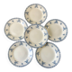 set of 6 dessert plates Terre de Fer St Amand model "Athens" XXth