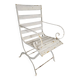 Old wrought iron and wood garden armchair