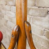 Set de 3 tabourets de bar en bois courbé 1960