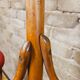 Set de 3 tabourets de bar en bois courbé 1960