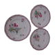 3 plates in opaque porcelain of Lunéville diam 22 cm