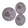 3 plates in opaque porcelain of Lunéville diam 22 cm