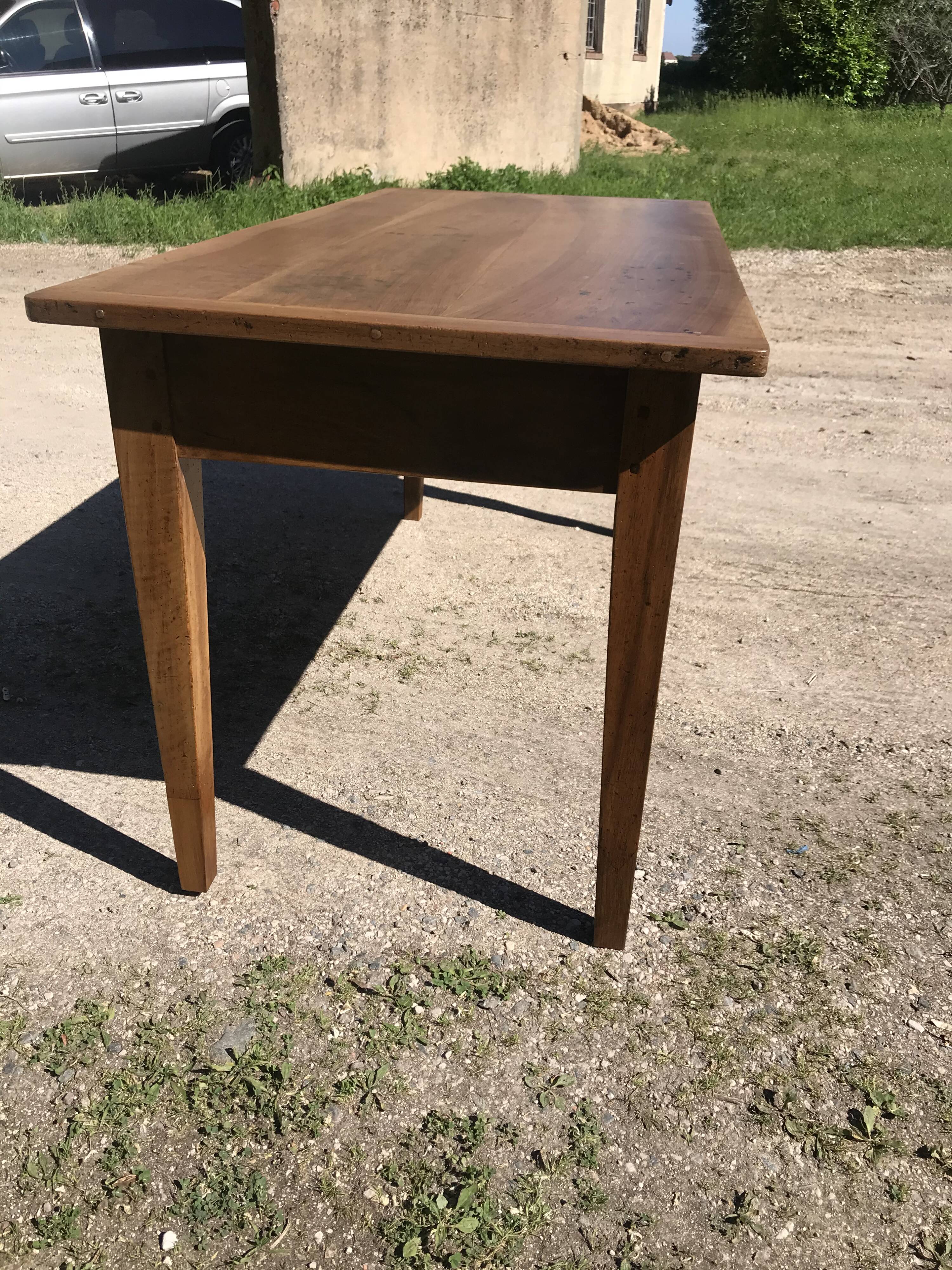 Restored walnut farm table