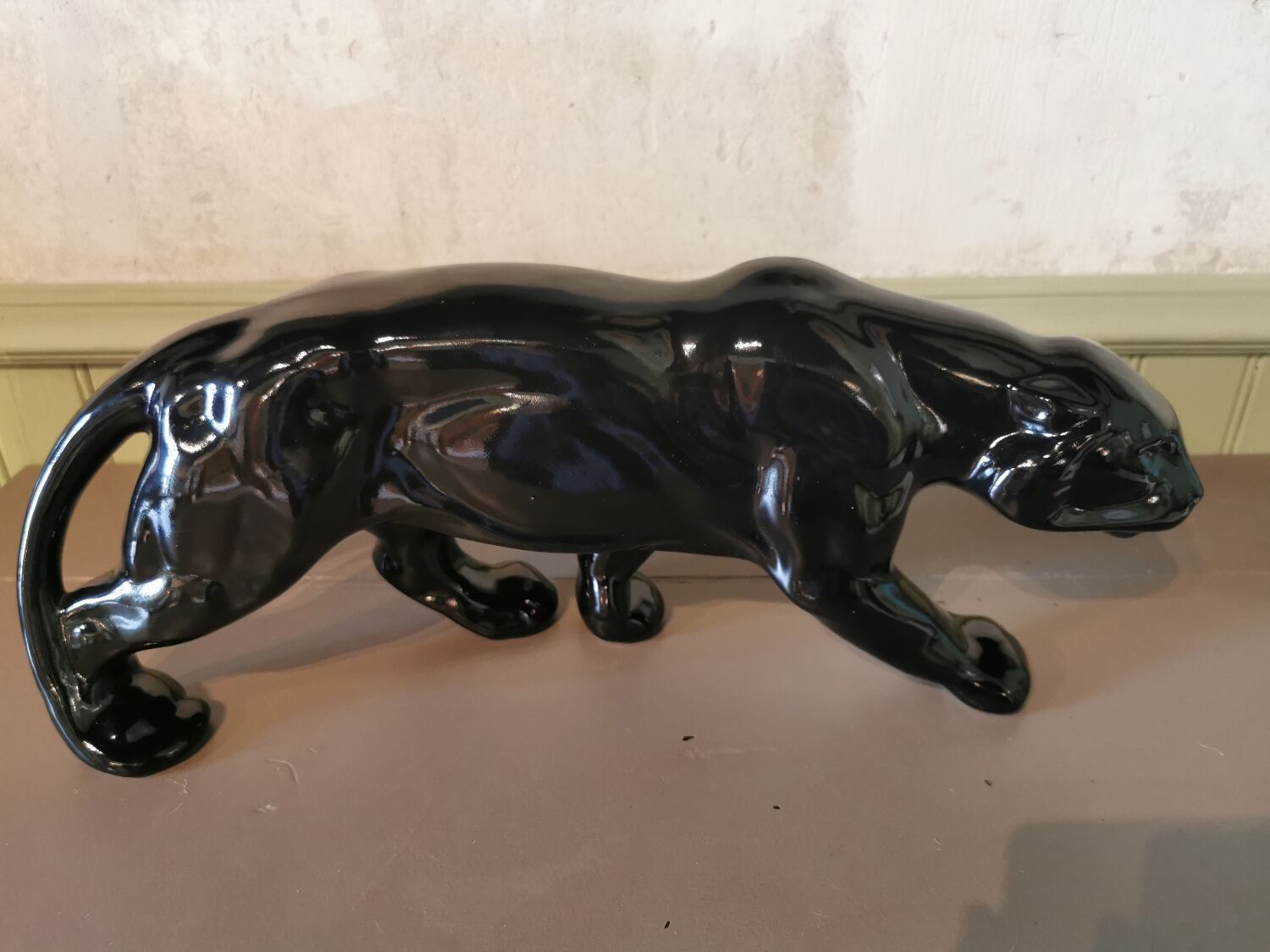 Art deco ceramic panther