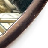 50 cm - Large round vintage wall mirror in smoked Plexiglas - 1960s-70s