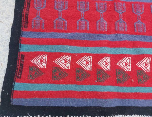 Tapis kilim multicolore fait main 100x145cm