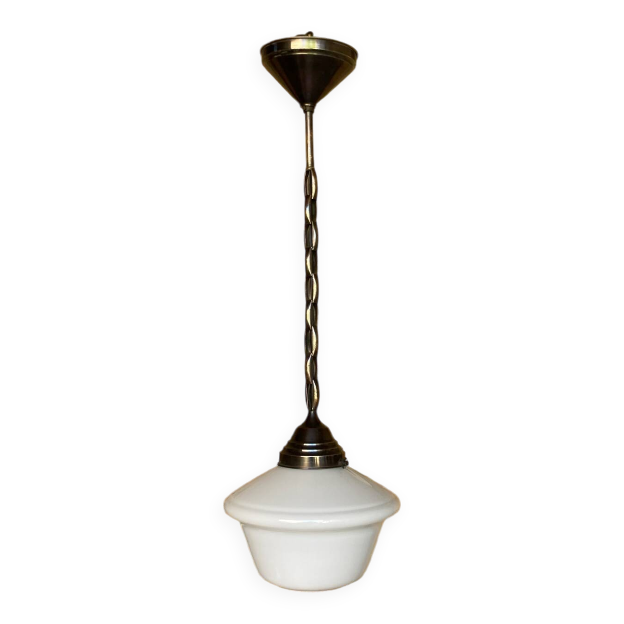 Suspension opaline Art Deco
