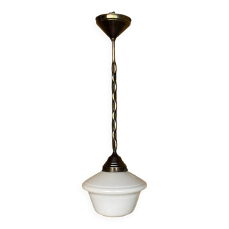 Art Deco opaline pendant light