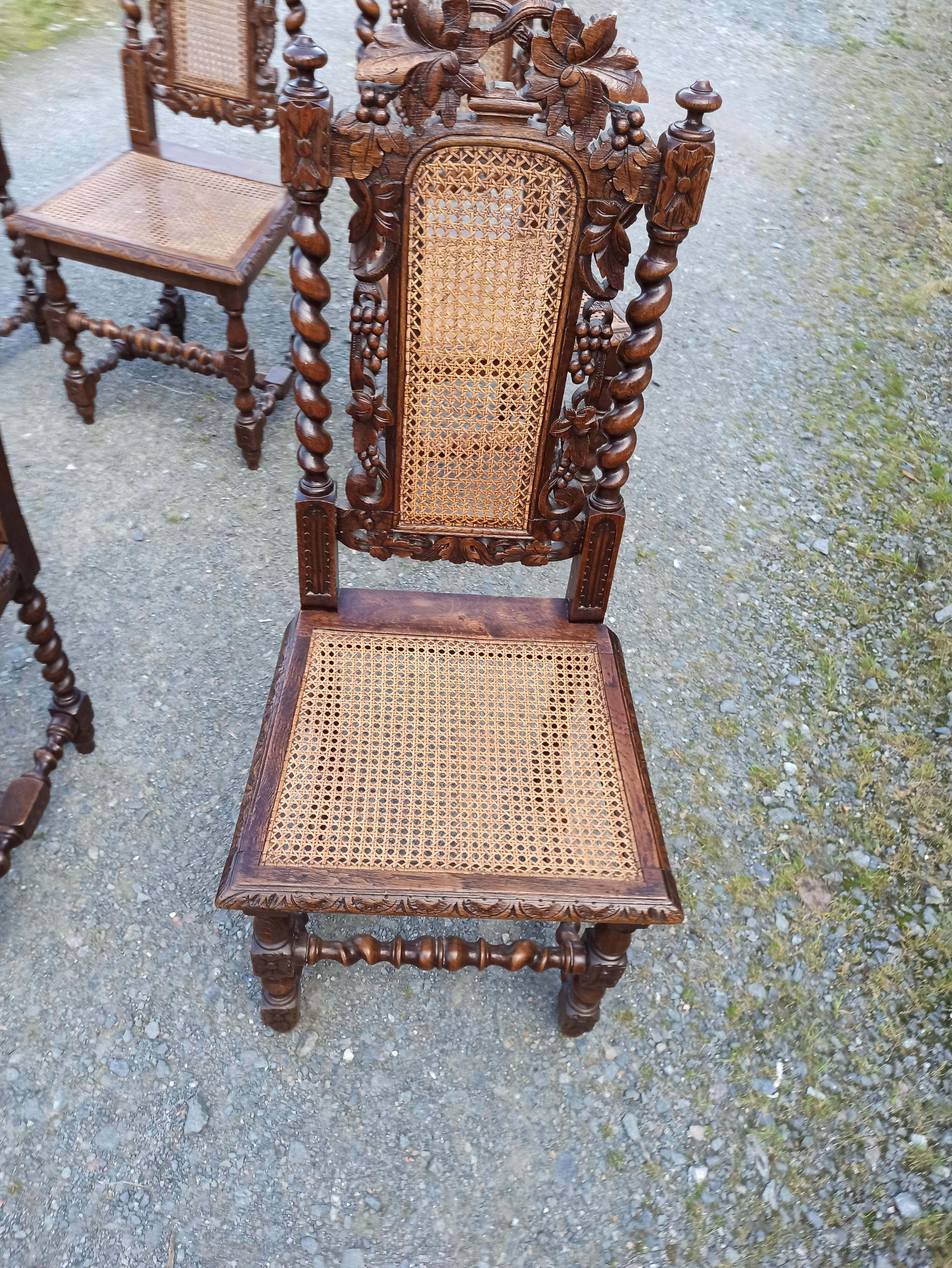 6 Louis XIII style chairs