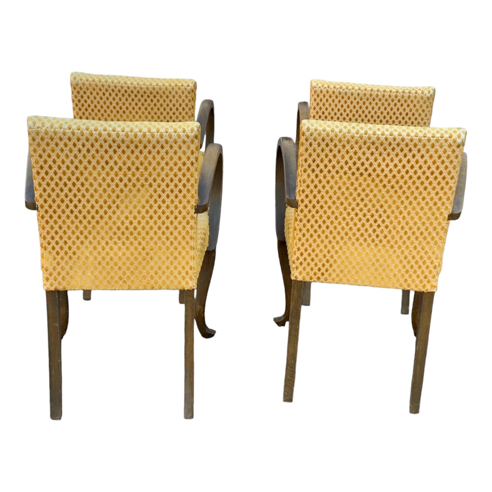 Lot de 4 fauteuils bridge