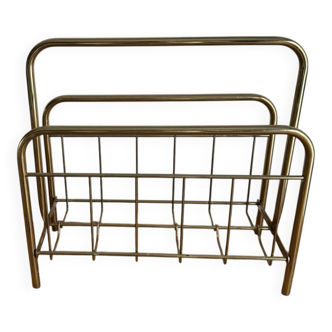 Vintage gold magazine rack