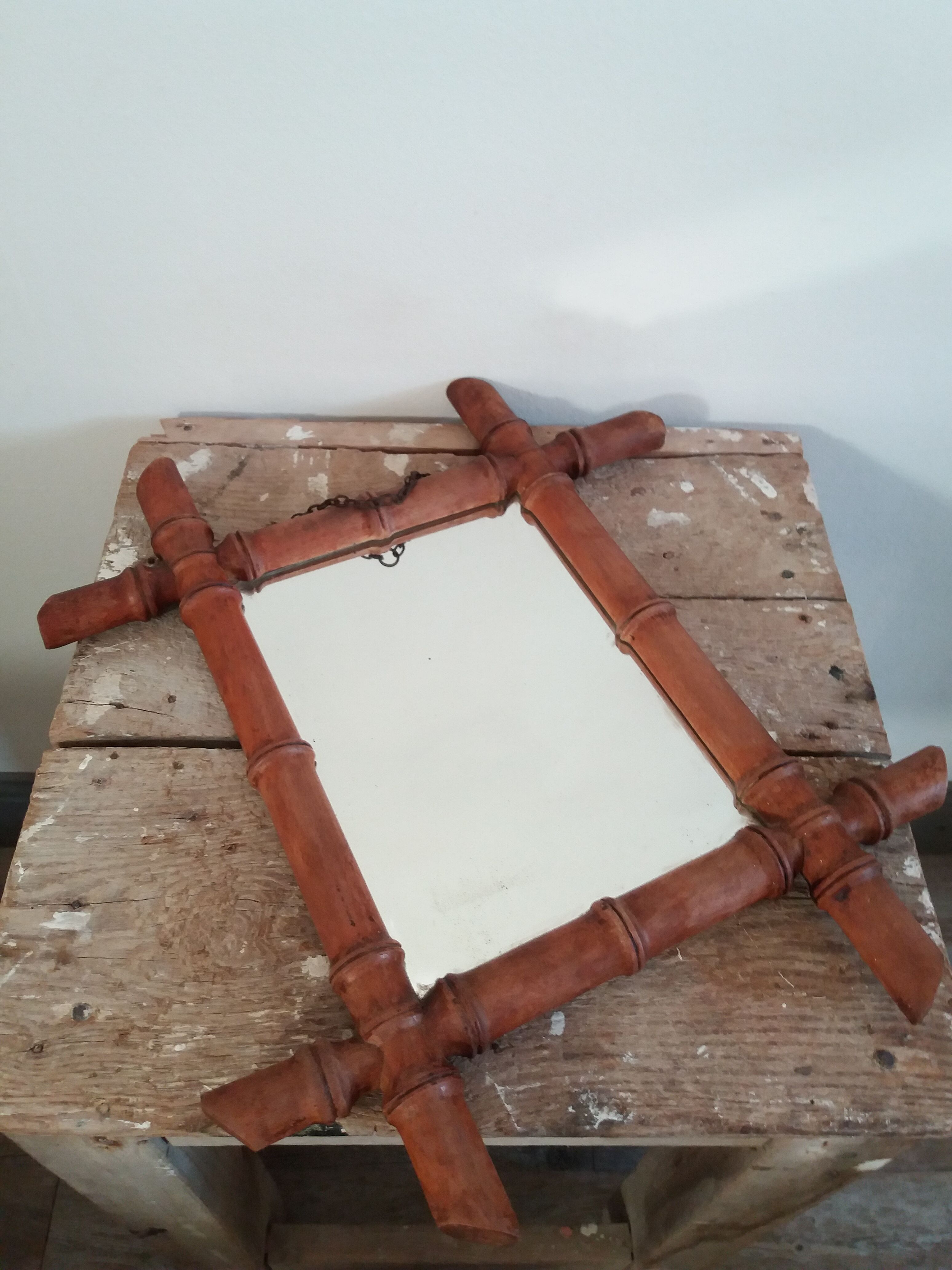 Mirror bamboo wooden 35x41cm