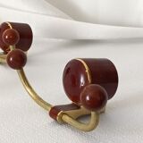 Art deco bakelite brass hooks