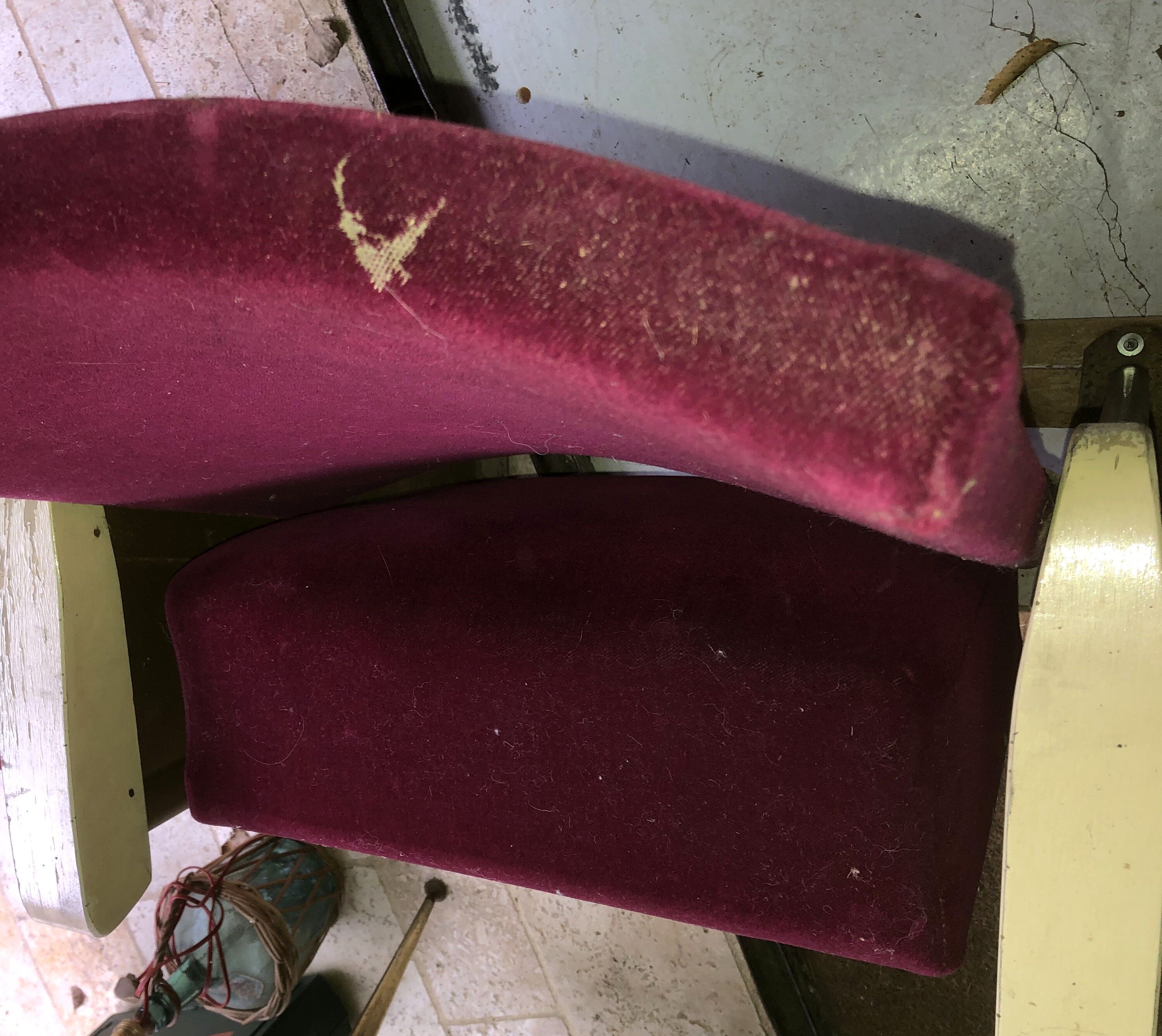 Vintage cinema bench 2 armchairs