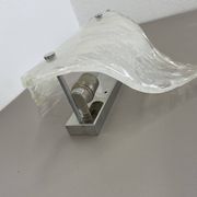 Large Organic Hollywood Regency Ice Glass Wall Light by Kalmar Lights, 1970
