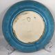Longwy enamel blue plate bird and peony pattern