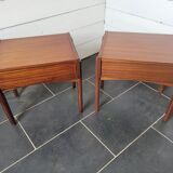 Pair of Scandinavian teak bedside tables from the 60s