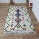 Handmade wool Berber rug 242 X 138 CM