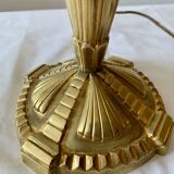Art Deco gilded bronze lamp base.