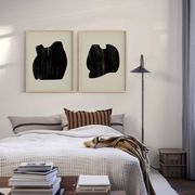 Pair of giclee prints, abstract wall art set of two, 50x70cm