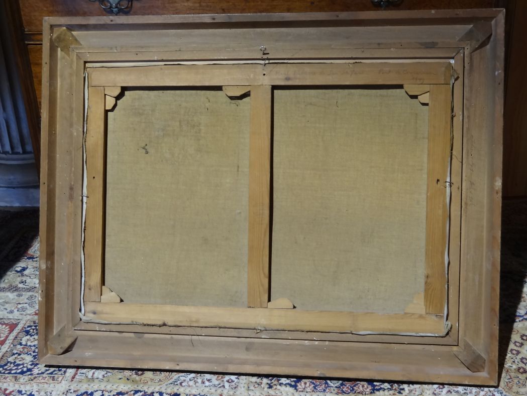 Oil on canvas, Port de Concarneau, 90x70 cm, 1949, marine Bretagne