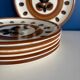Set of 6 vintage Boch La Louviere plates, 1970s kimono model