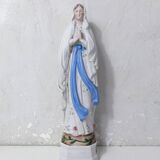 Antique Virgin Mary biscuit statue, 19th century