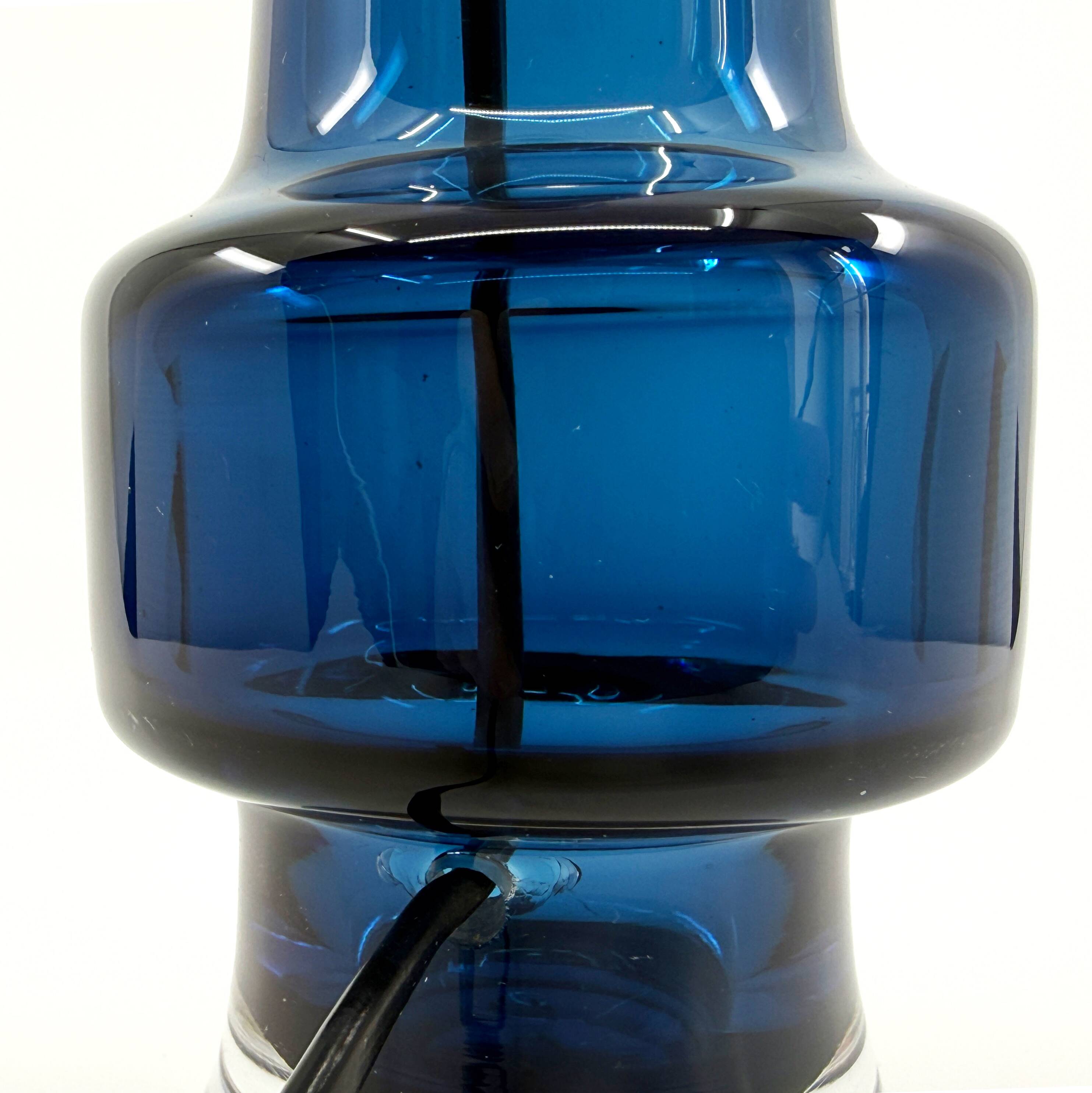 Crystal lamp • Kosta Boda • Sweden • 1960s and custom lampshade