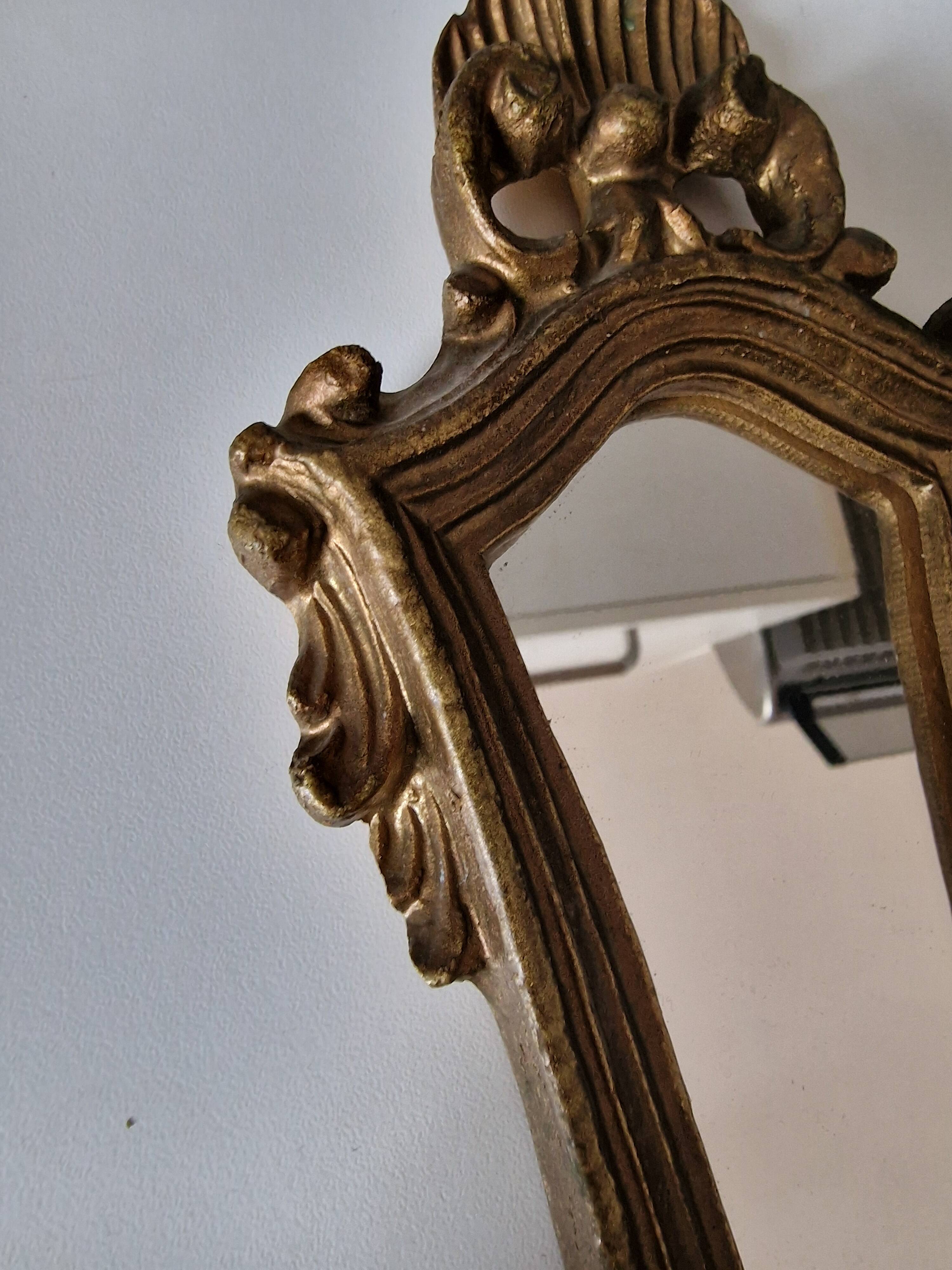 Small baroque style wall mirror 23cm