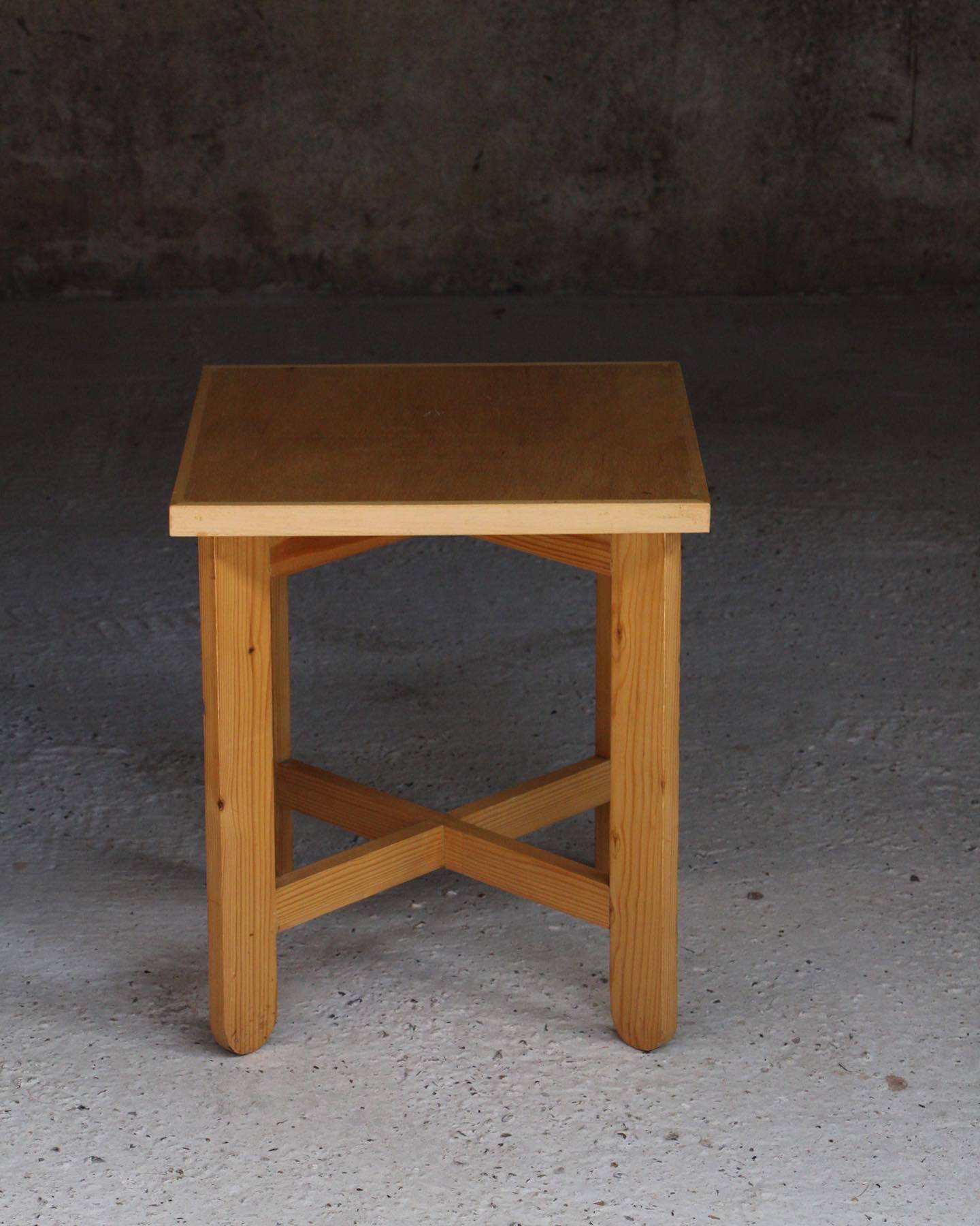 Solid pine coffee table Sweden 1960