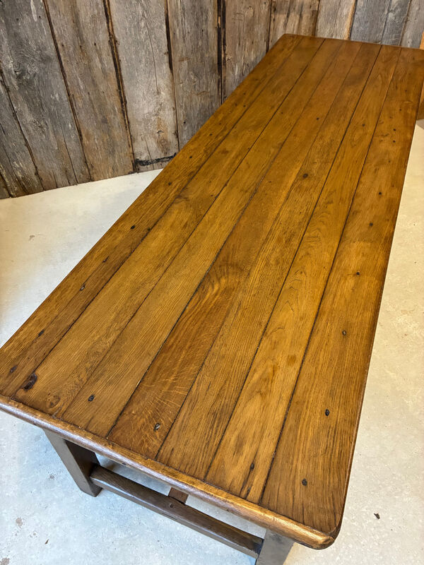 Table de ferme XXL 6 pieds en chêne massif