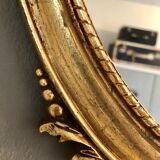 Oval gilded mirror baroque style
