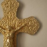Crucifix in gold metal collection antique religious object decoration country baroque cross