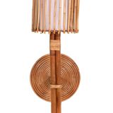 Pair of bamboo wall sconces
