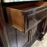 Empire style mahogany and gilded bronze display cabinet (B)