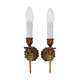 Pair of hand sconces bronze vintage brass