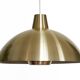 Golden aluminum pendant light by Lyfa. Denmark 1970s