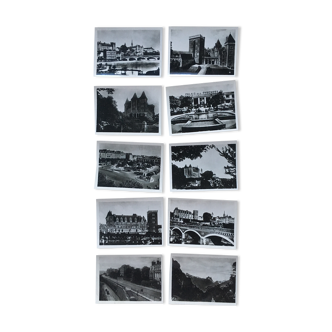 Set of 10 old photos in bromide Pau 30s