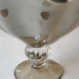 Murano Ruffled Bowl/Centerpiece, Pearly Iridescent Taupe Color. Diameter 24.5 cm