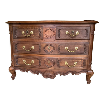 Eighteenth-century style chest of drawers in oak.