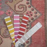 Vintage Turkish rug from Oushak, handwoven 129x213 cm