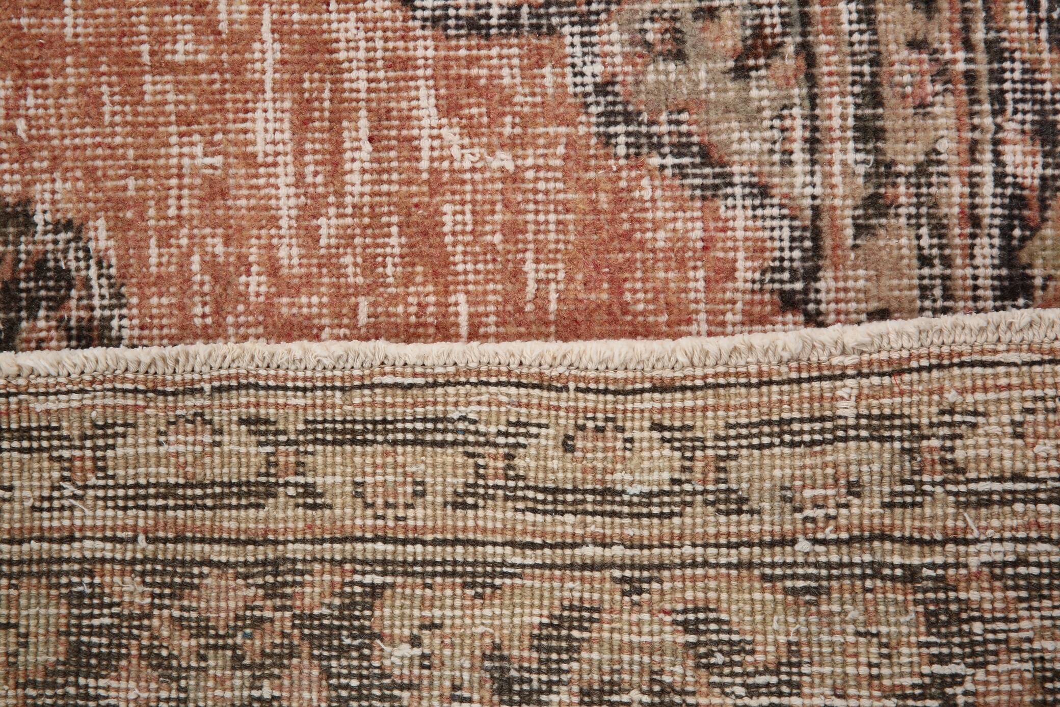 3x12 Brunt Red & Brown Vintage Runner Rug, 88x382Cm