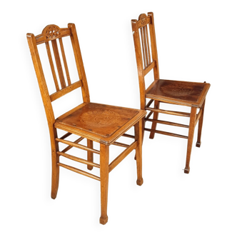 Antique chairs bistro chairs Luterma set of 2 pieces