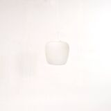 Large Scandinavian opaline pendant light - 1960s