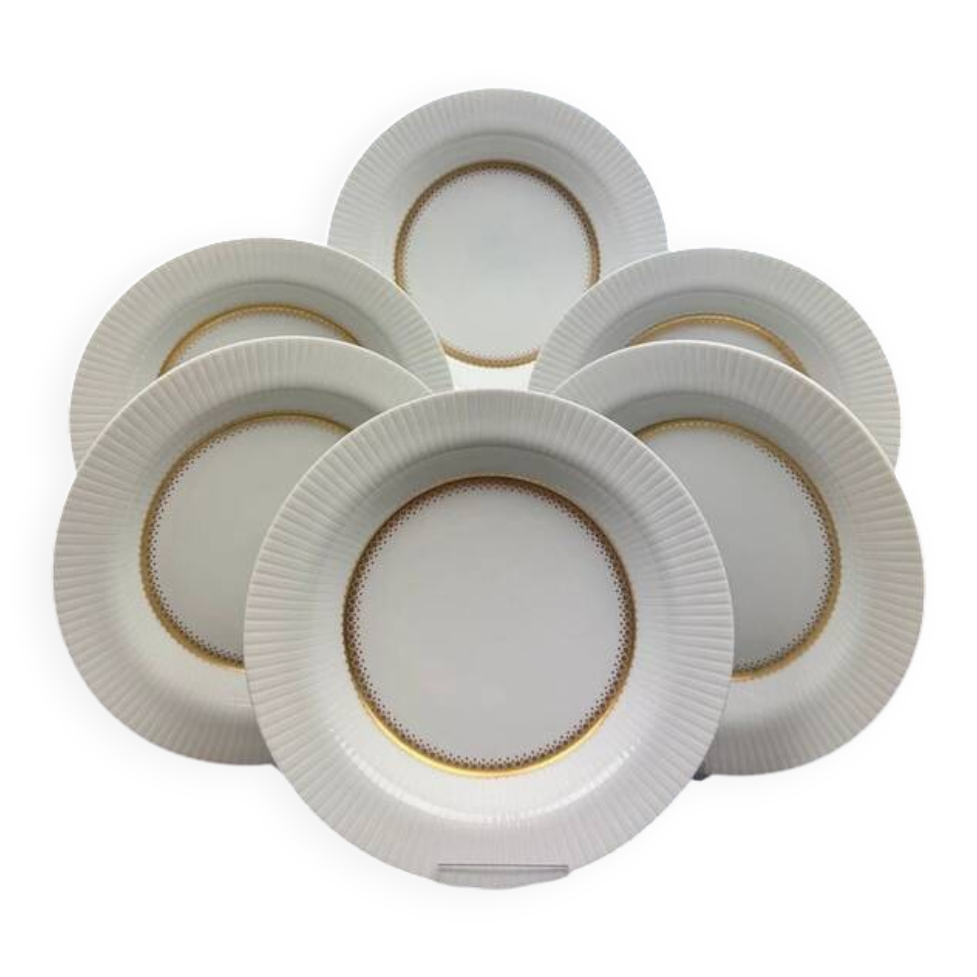 Rosenthal Tapio Wirkkala 6 soup plates Ondulation Studio-Line 1970-1980