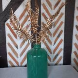 Large celadon green bottle vase